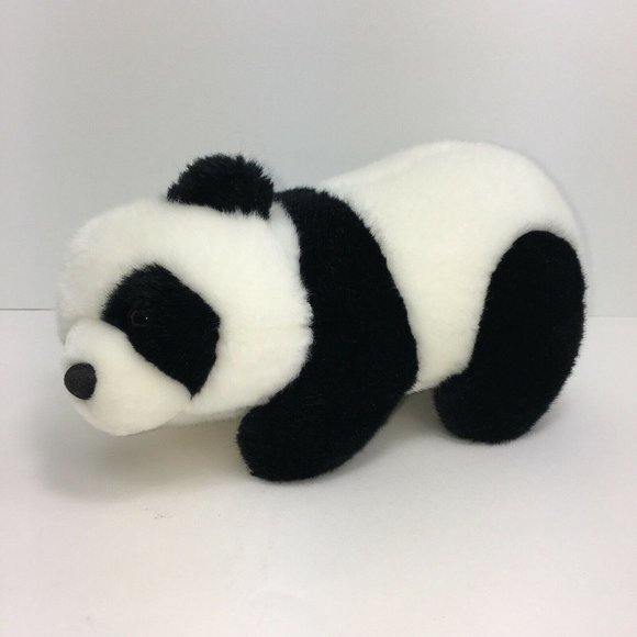 Panda Bear Plush Stuffed Animal 10" Black White Baby Standing Forest Animals - Picture 2 of 12